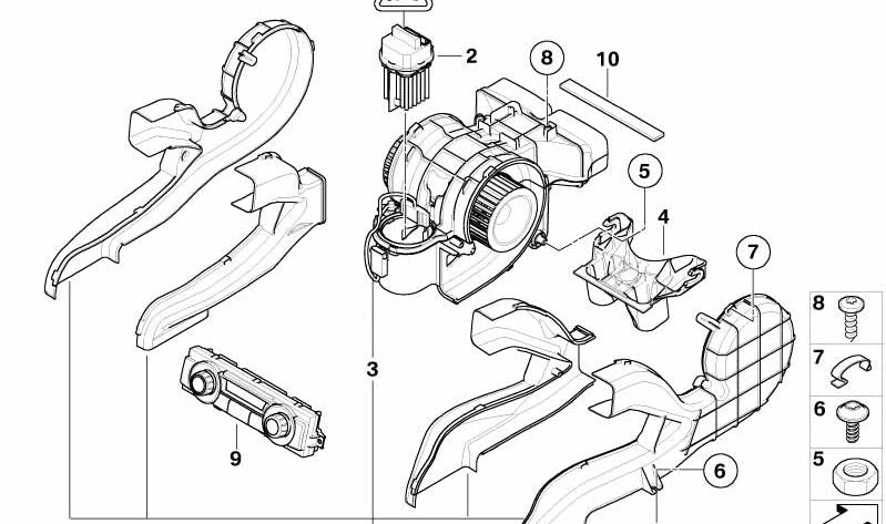 Rear Climate Control Unit for BMW E70, E71, E72 (OEM 64119215514). Original BMW