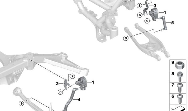 Soporte Sensor de Nivel para BMW G87, G80, G80N, G82, G83 (OEM 37148091436). Original BMW.