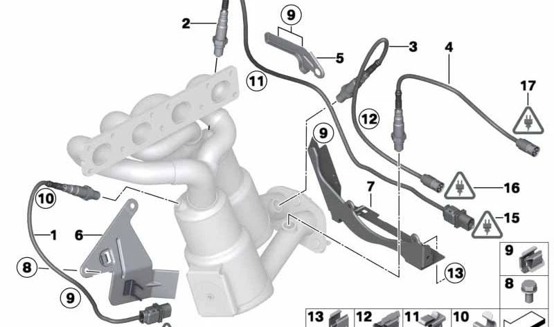 Clip de cable para BMW Serie 1 E81, E82, E87N, E88, Serie 3 E46, E90, E91, E92, E93, Serie 5 E60, E61, Serie 6 E63, E64, X1 E84, Z4 E85 (OEM 11787516866). Original BMW