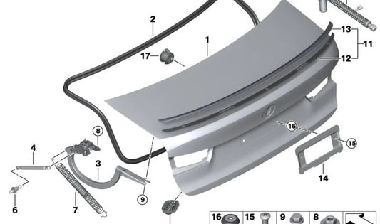 Set of adhesive tapes for BMW 3 Series G80, G80N (OEM 51628086379). Original BMW.