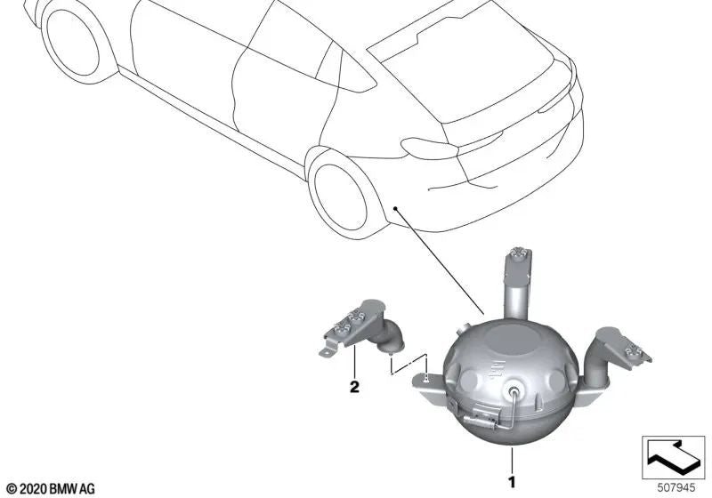 Soporte de Diseño de Sonido Activo para BMW G07 (OEM 13748593637). Original BMW