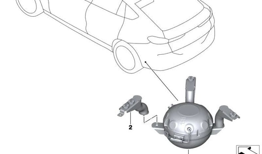 Soporte Active Sound Design para BMW G05, G06 (OEM 13748593636). Original BMW