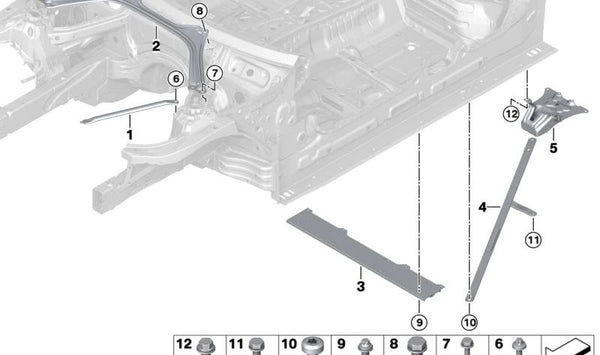 Soporte de Montaje para BMW G21N, G26 (OEM 51617432154). Original BMW