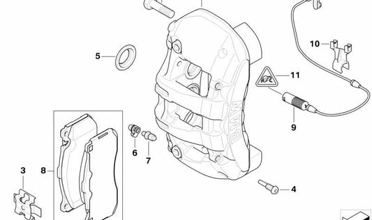 Gramp de frein gauche OEM 34106860143 pour BMW E82. BMW d'origine.