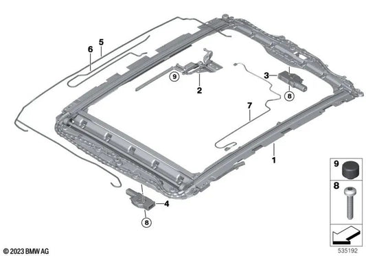 Antrieb Panoramadisplay para BMW Serie 7 G70 (OEM 61355A6C4B8). Original BMW