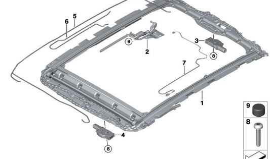 Varilla Pantalla Panorámica para BMW G70 Serie 7 (OEM 54105A32091). Original BMW