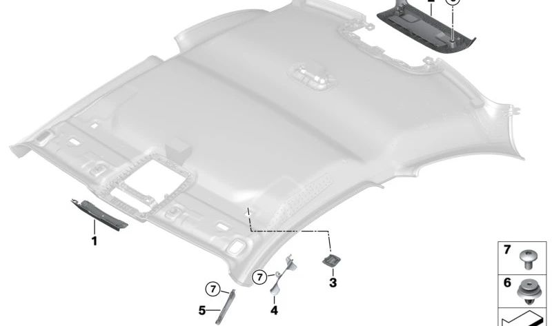 Copertura della luce del freno OEM 51448746214 per la serie BMW 2 Coupé (G42). BMW originale.