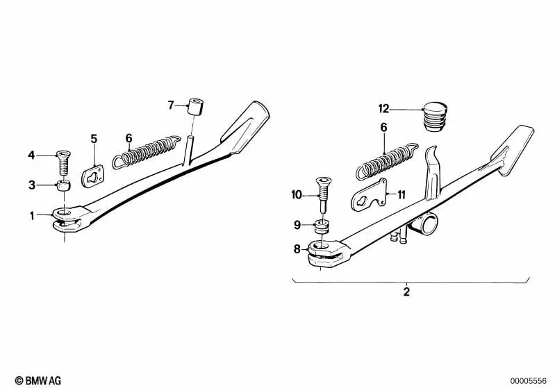 Bulón de soporte para BMW R 248 (OEM 46532302004). Original BMW