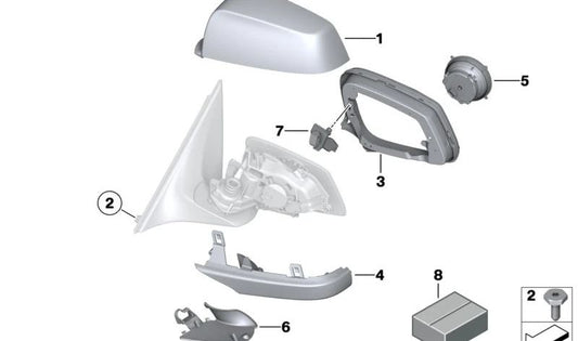 OEM Heck -View -Basisabdeckungen 51167266081 für BMW F07, F10, F11, F06, F01, F02, F04. Original BMW.