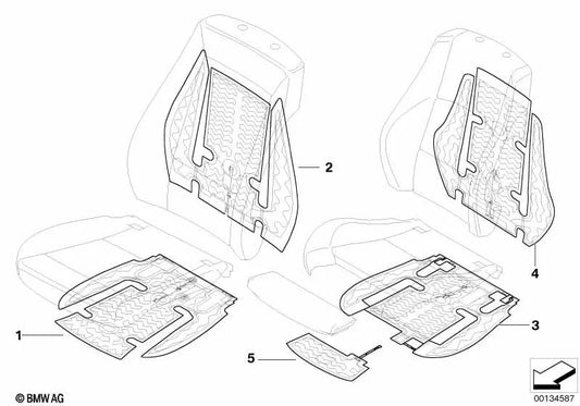 Base Backrest Heating Element for BMW E84 (OEM 52102152424). Genuine BMW.