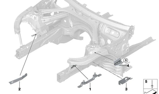 Soporte DSC para BMW G42, G87, G20, G21, G28, G80, G81, G22, G23, G26, G82, G83, G29 (OEM 41007488043). Original BMW