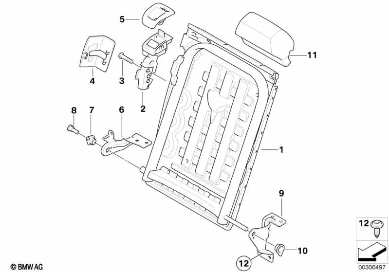 Right lock cover for BMW X5 E70, E70N (OEM 52207171506). Original BMW.