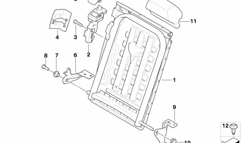 Cubierta de cierre derecha OEM 52207171500 para BMW E70, E71, E72 (X5, X6). Original BMW.