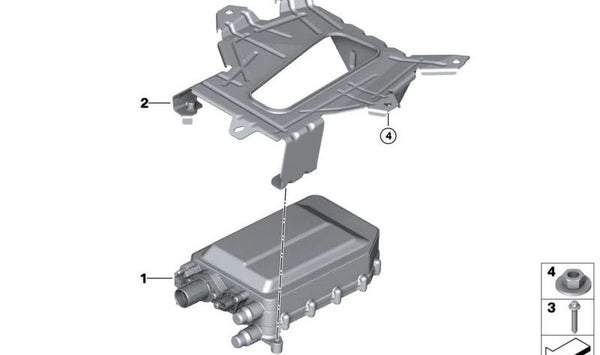 Calentador de Agua Eléctrico para BMW Serie 5 G60, Serie 7 G70, I20, X1 U11, U12 (OEM 64125A9D015). Original BMW