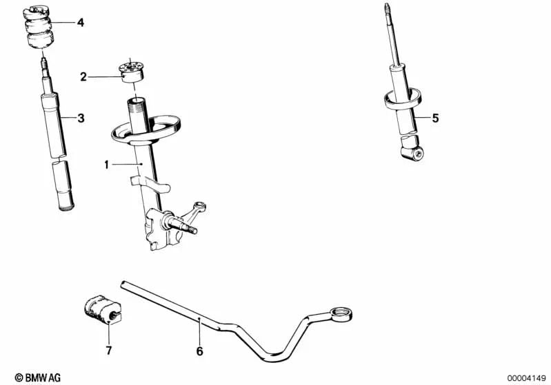 Threaded ring with external thread for BMW 3 Series E21, E30; Series 5 E12, E28; Series 6 E24; Series 7 E23 (OEM 31321117376). Genuine BMW