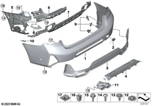 Absorbedor embudo derecho para BMW Serie 3 G21N (OEM 51128085496). Original BMW