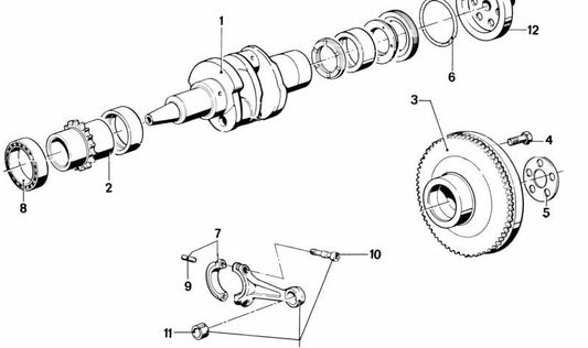 OEM -Trägheitlenkrad 11221335975 für BMW E28, E30, E34. Original BMW.