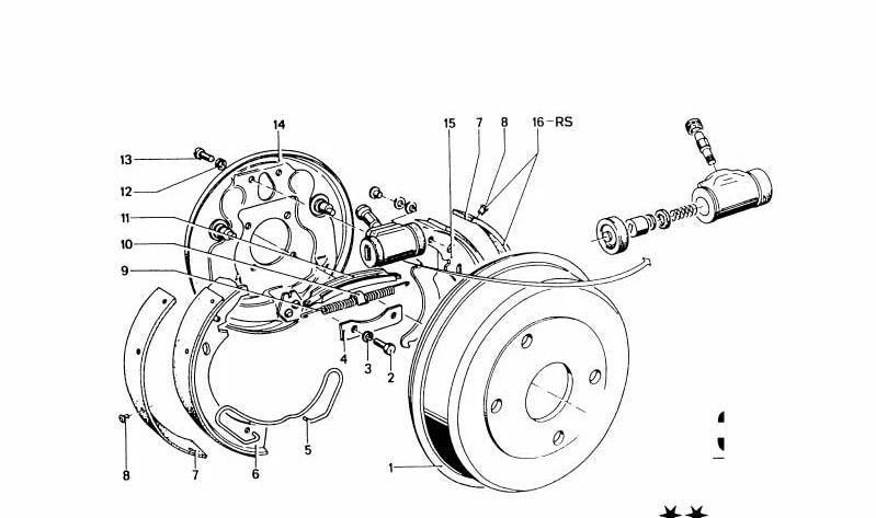 Varilla de presión derecha para BMW (OEM 34213061723). Original BMW