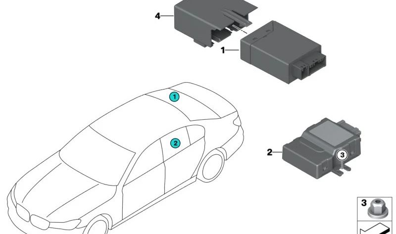 Módulo de Función del Tanque para BMW Serie 2 F45, F45N, Serie 3 F30N, Serie 5 F18N, G30, G38, Serie 7 G11, G12, i I01, I12, I15, X1 F48N, F49, X2 F39, X5 F15, MINI F60 (OEM 16145A08530). Original BMW