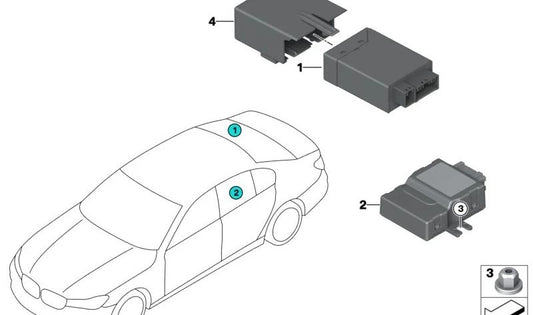 Tankfunktionsmodul für BMW 2er F45, F45N, 3er F30N, 5er F18N, G30, G38, 7er G11, G12, i I01, I12, I15, X1 F48N, F49, X2 F39, X5 F15, MINI F60 ( OEM 16145A08530). Original BMW