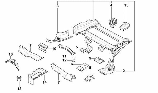 Suporte de rolamento giratório para vários modelos BMW Série 3 E36 (OEM 41128235757). BMW original