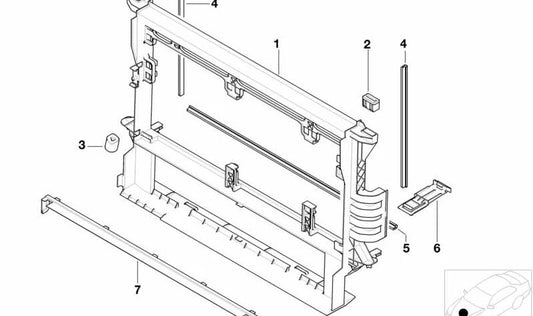 Junta de perfil OEM 17112247362 para BMW {E39, E38}. Original BMW.