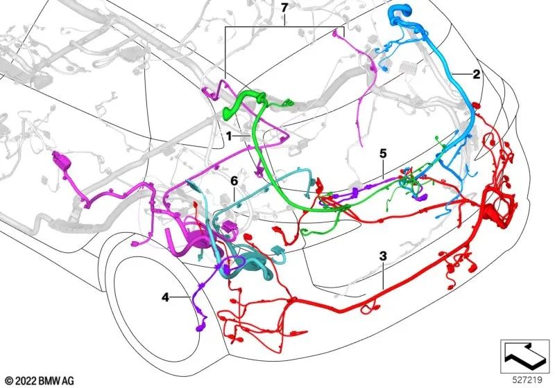 Replacement rear wiring harness for BMW X1 U11 (OEM 61125A70909). Genuine BMW