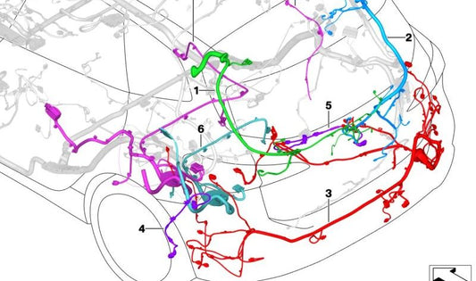 OEM 61125A70C06 Cablaggio di riparazione posteriore per BMW (F20, F21, F22, F23, F30, F31, F34, F32, F33, F36, F87, M2, G20, G21, E46). BMW originale.