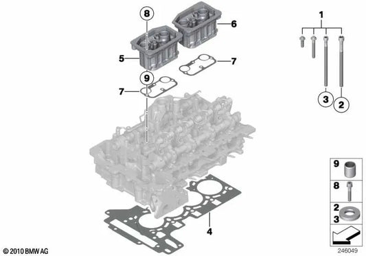 Inserto del Pozo de Bujía para BMW F20, F21, F22, F23, F30, F31, F34, F35, F32, F33, F36, F07, F10, F11, F18, E84, F25, F26, F15, F16, E89 (OEM 11127595546). Original BMW