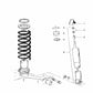 Hinterer Stoßdämpfer für BMW E46, F30, F80 (OEM 33521103170). Original BMW