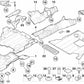 Cubierta del compartimento del motor inferior derecha para BMW E46 (OEM 51717010362). Original BMW.