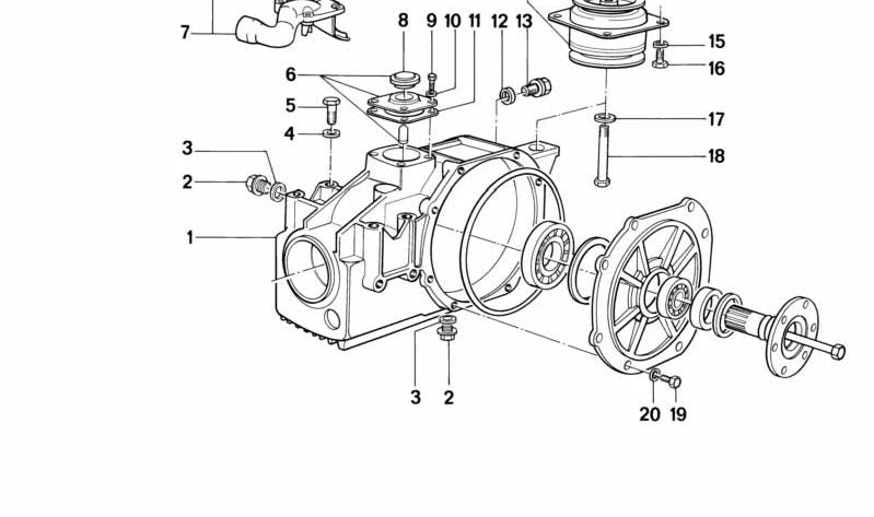 Differentialkarte ohne Asbestos OEM 33113404142 für BMW E12, E24. Original BMW.