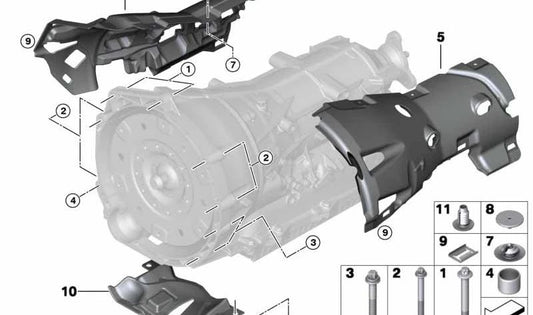 Clip parte superior para BMW F15 (OEM 24147649234). Original BMW