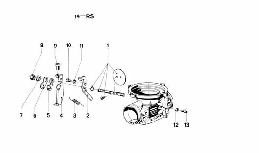 OEM -Einstellschraube 13111335311 für BMW R50. Original BMW.