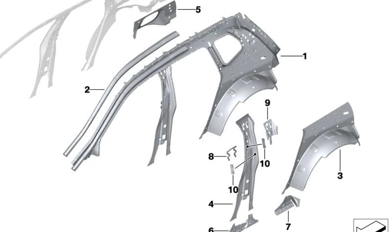 Aus direkt aus der Außenradabdeckung OEM 41009630958 für BMW IX (i20). Original BMW.