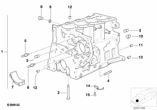 Boquilla de aceite para BMW E46, E39, E38, E53 (OEM 11422246953). Original BMW.