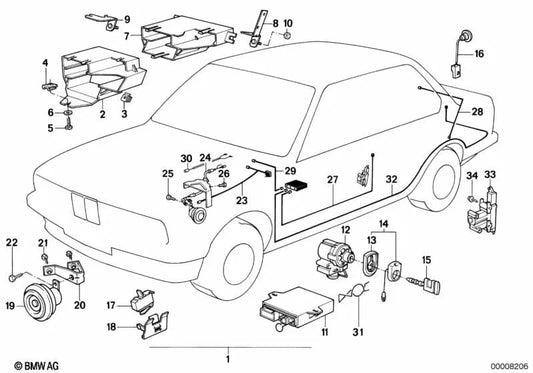 Support for BMW E28 (OEM 65711369845). Genuine BMW.