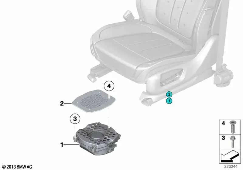 Sistema de Sonido de Alta Gama con Subwoofer Central para BMW F91, F92, F93, G14, G15, G16 (OEM 65132622475). Original BMW.