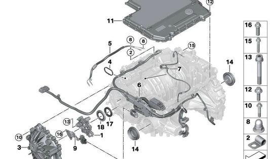 Junta para BMW G26E, G26F, G60, G61, G68, G70, I20, G08E, G08F (OEM 12379487394). Original BMW.