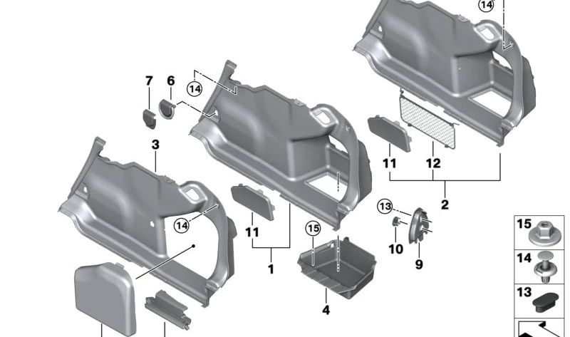 Cubierta de maletero OEM 51478098854 para BMW Serie 3 (G20). Original BMW.