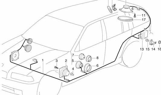 BMW -Lautsprecher 3 E36 (OEM 65138353258). Original BMW