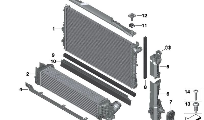 Cobertura inferior izquierda para BMW Serie 2 U06, X1 U11 (OEM 17119846976). Original BMW