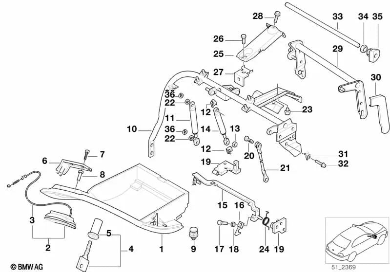 Shock absorber disc for BMW 5 Series E39, 7 Series E38 (OEM 51168233599). Original BMW