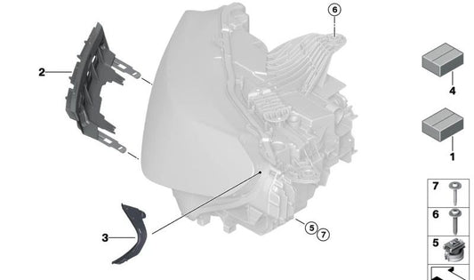 Juego de juntas para faro OEM 63115A431B5 para BMW E30. Original BMW.