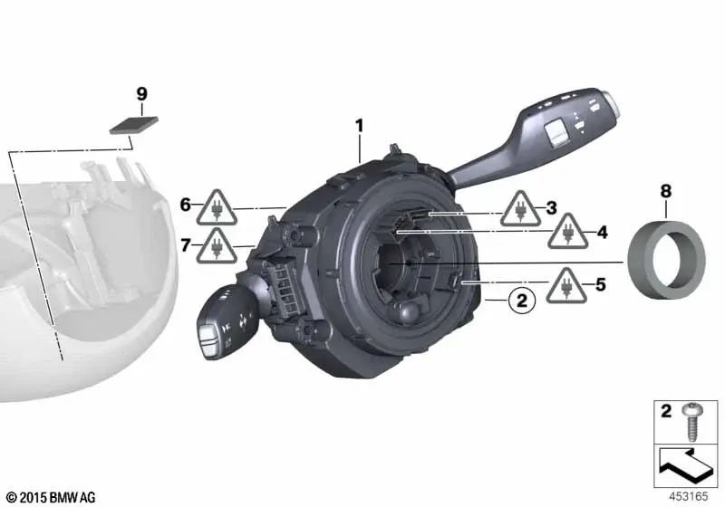 Centro de Control del Volante para BMW F22, F23, F87, F30, F34, F35, F80, F32, F33, F36, F82, F83, F26 (OEM 61319351143). Original BMW.