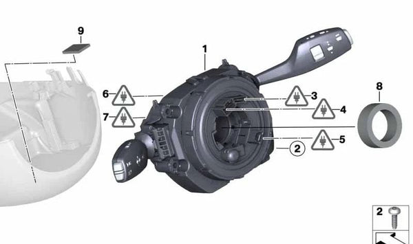 Módulo de control de la columna de dirección OEM 61319351144 para BMW F22, F23, F87, F30, F34, F32, F33, F36. Original BMW.