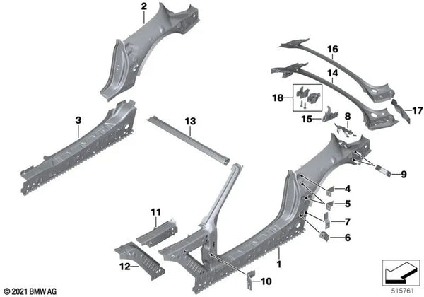 Faro trasero derecho para BMW Z4 G29 (OEM 41218499040). Original BMW