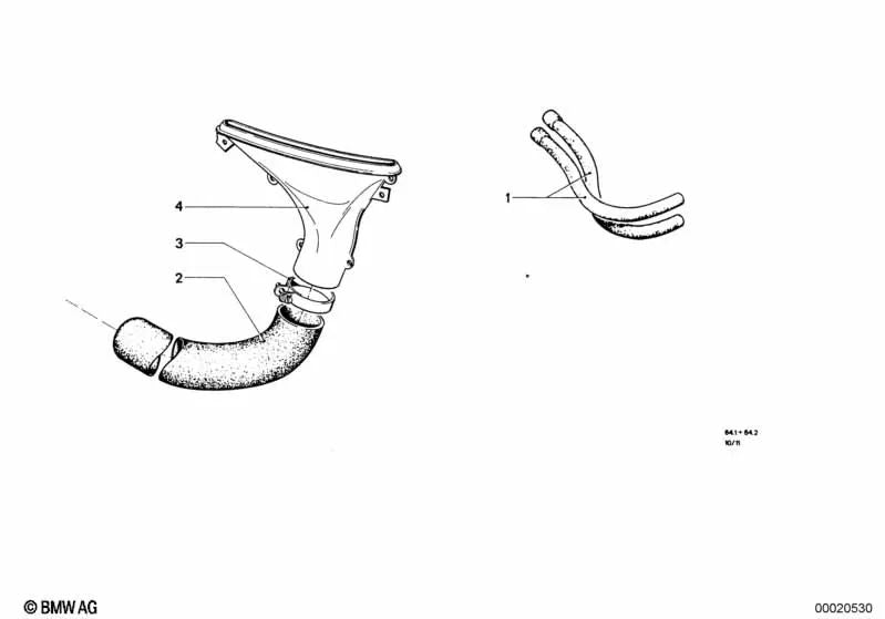 Manguera de agua para BMW E46, F30 (OEM 64211351300). Original BMW