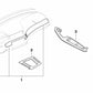 Reposabrazos de madera delantero derecho para BMW E46 (OEM 51418259958). Original BMW