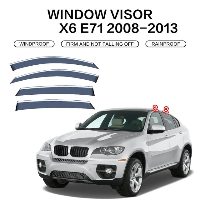 Deflectores de Aire / Visera de Ventana para BMW X6 E71, F16, G06